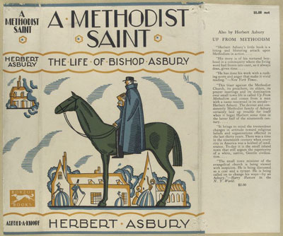 Asbury biography dust jacket original, from New York Digital Library